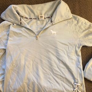 Blue Victoria’s Secret sweatshirt